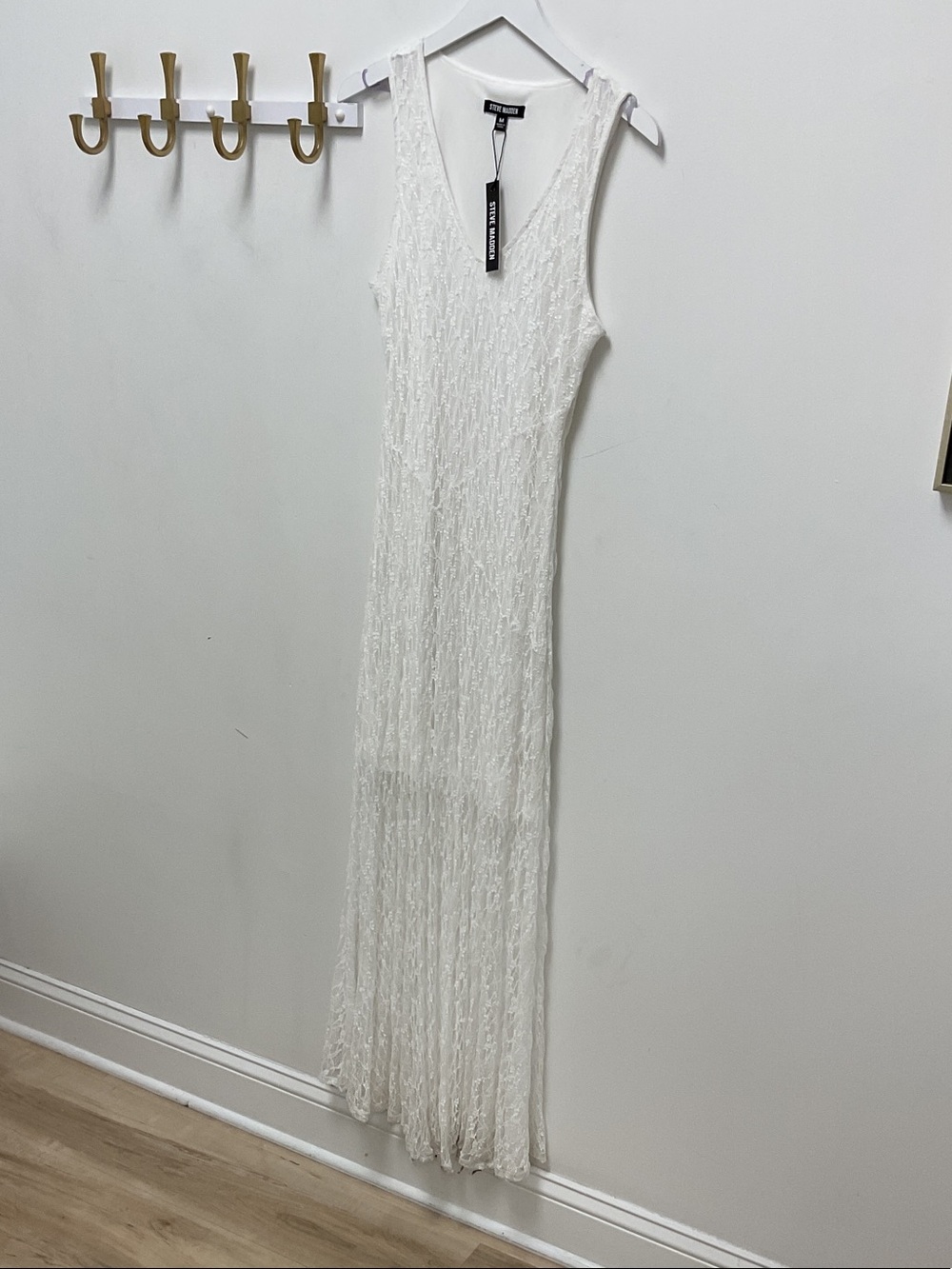Steve Madden White Lace Maxi Theo Dress